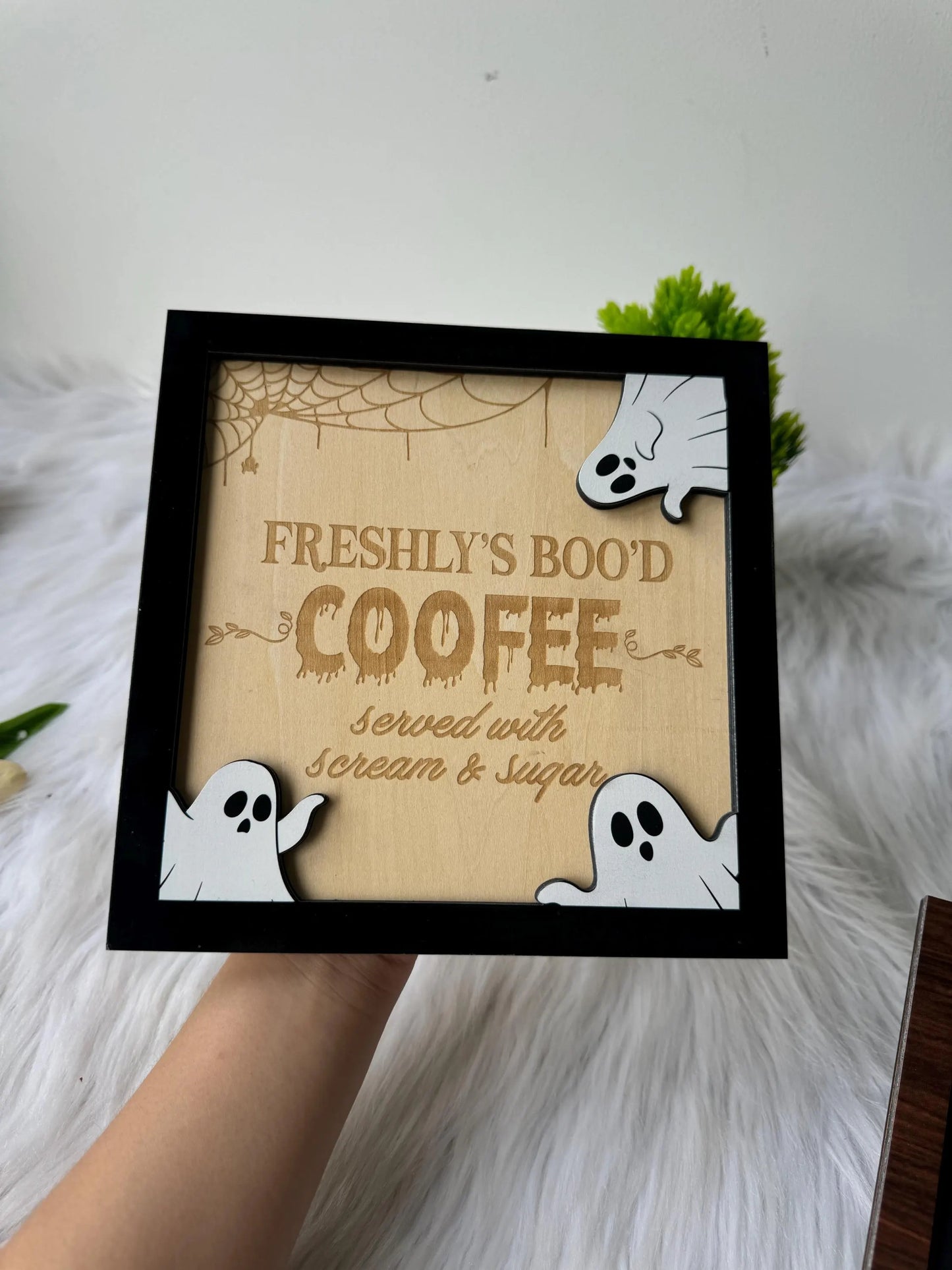 Freshly Boo’d Coffee Sign, Funny Halloween Sign, Halloween Sign, Halloween Kitchen Sign, Halloween Coffee Bar, Halloween Decoration