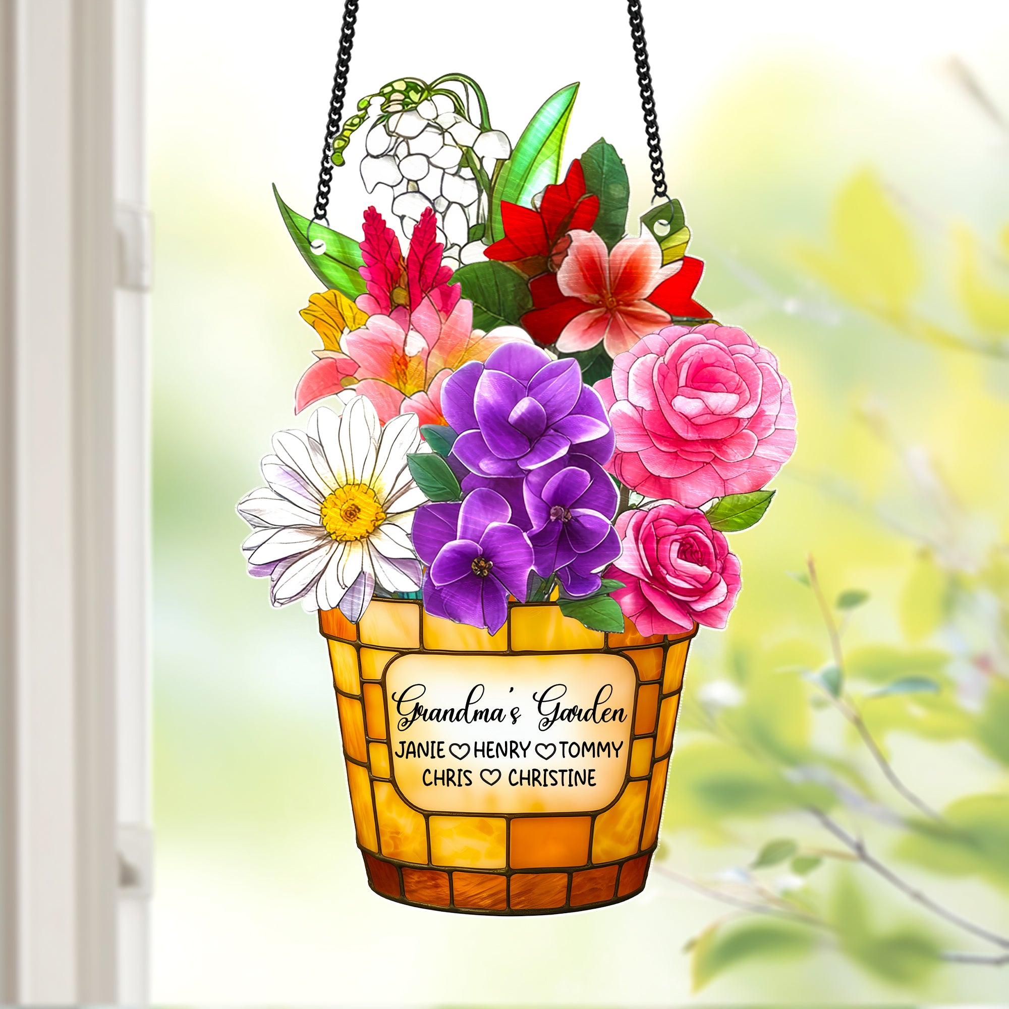 Flower Stained Glass Suncatcher Gifts