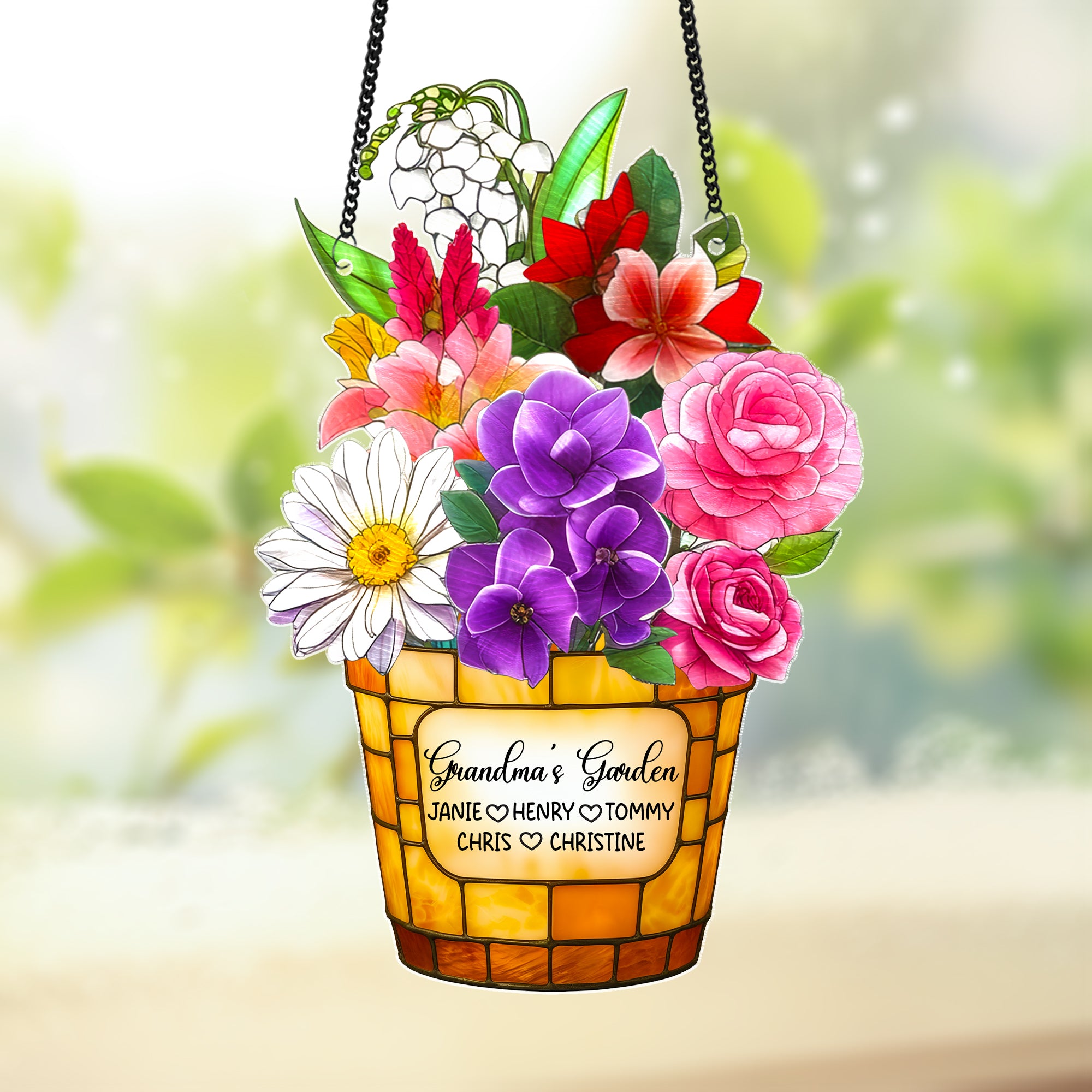 Flower Stained Glass Suncatcher Gifts