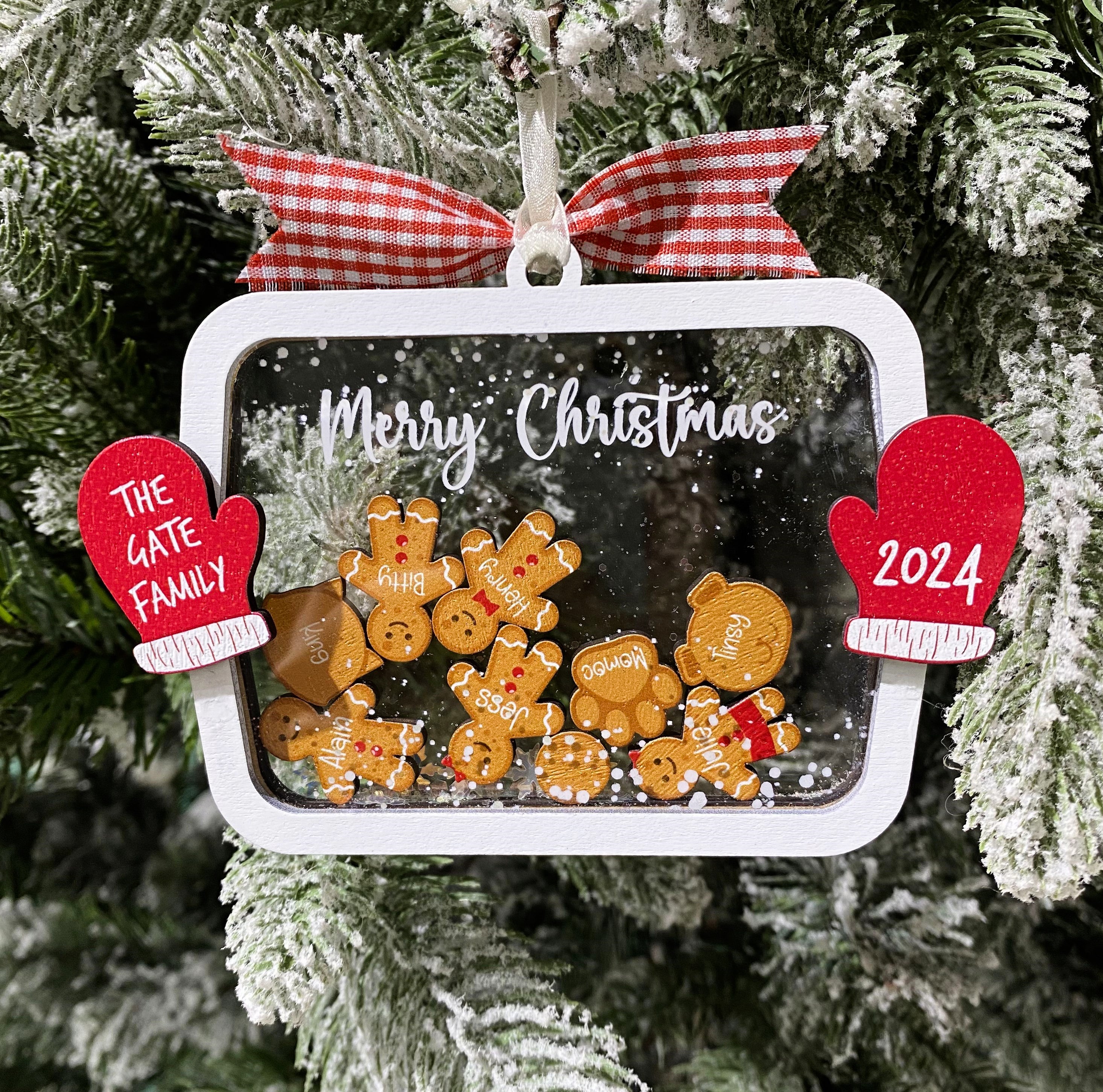 Family Shaking Christmas Ornament